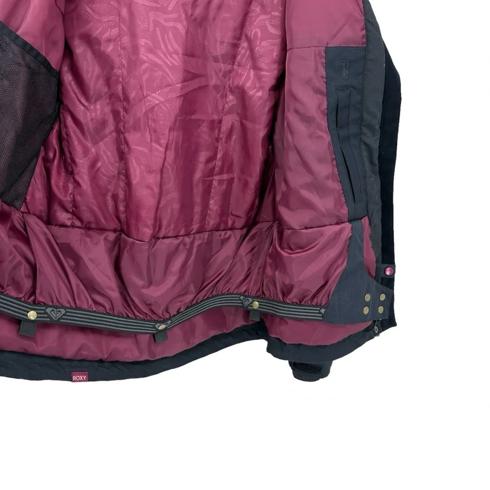 Roxy Black and Gray Floral Ski Jacket - Picture 8 of 11